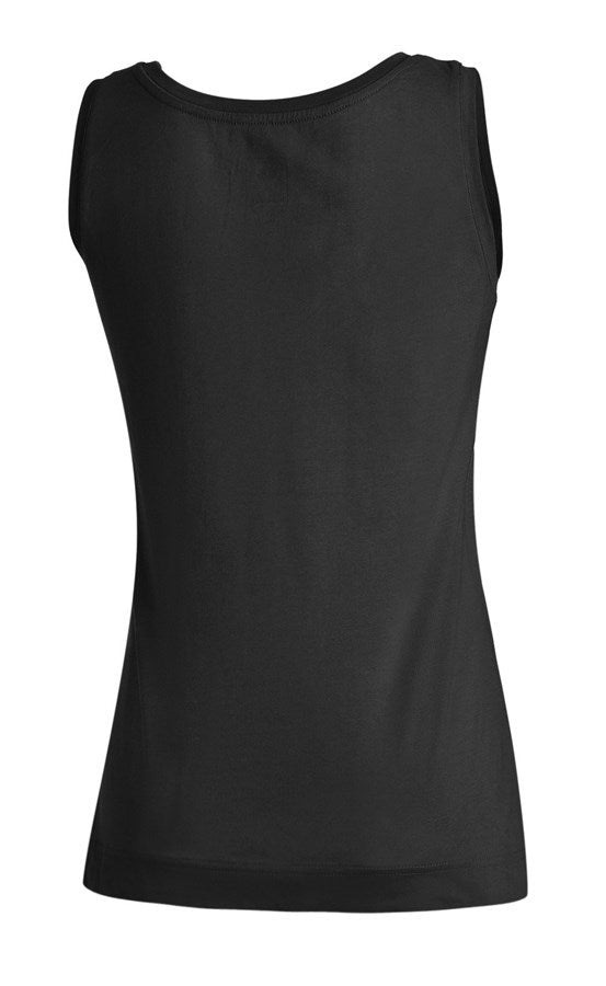 Secondary image e.s. Tank top cotton stretch, ladies' black