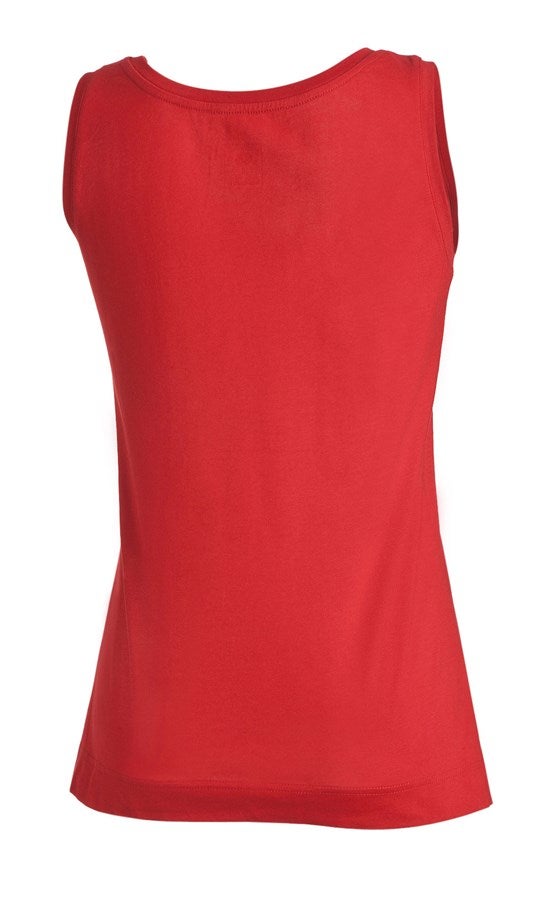 Secondary image e.s. Tank top cotton stretch, ladies' fiery red