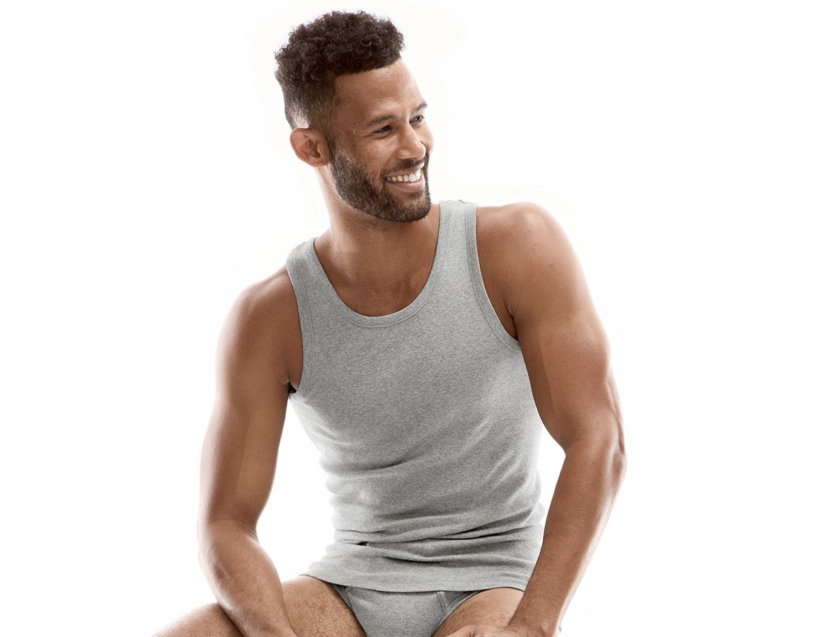 Additional image 1 e.s. Vest fine rib classic grey melange