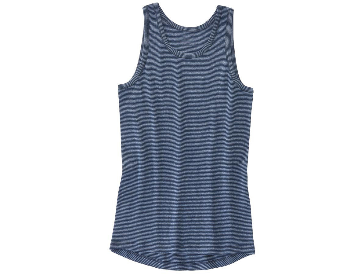 Primary image e.s. Vest fine rib classic navy striped