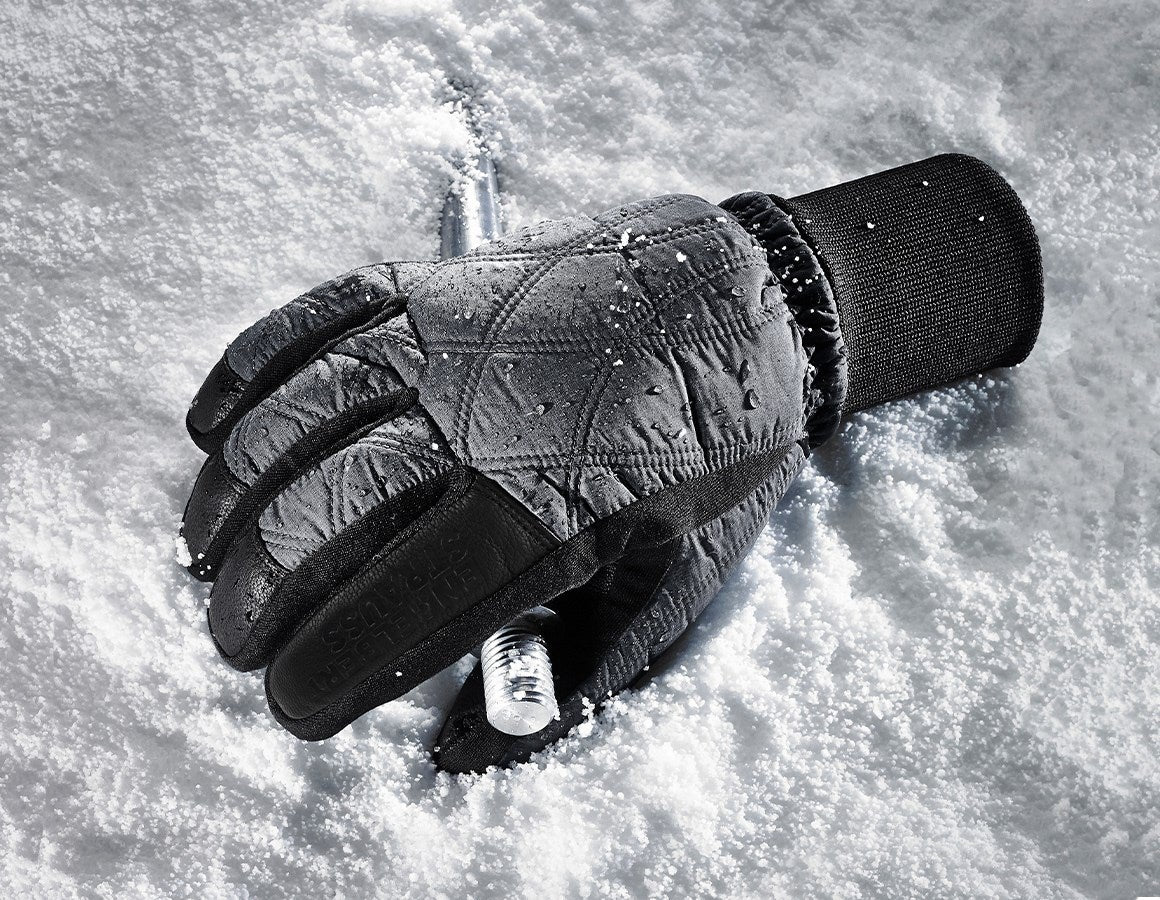 Main action image e.s. Winter gloves Hybrid Ice graphite melange