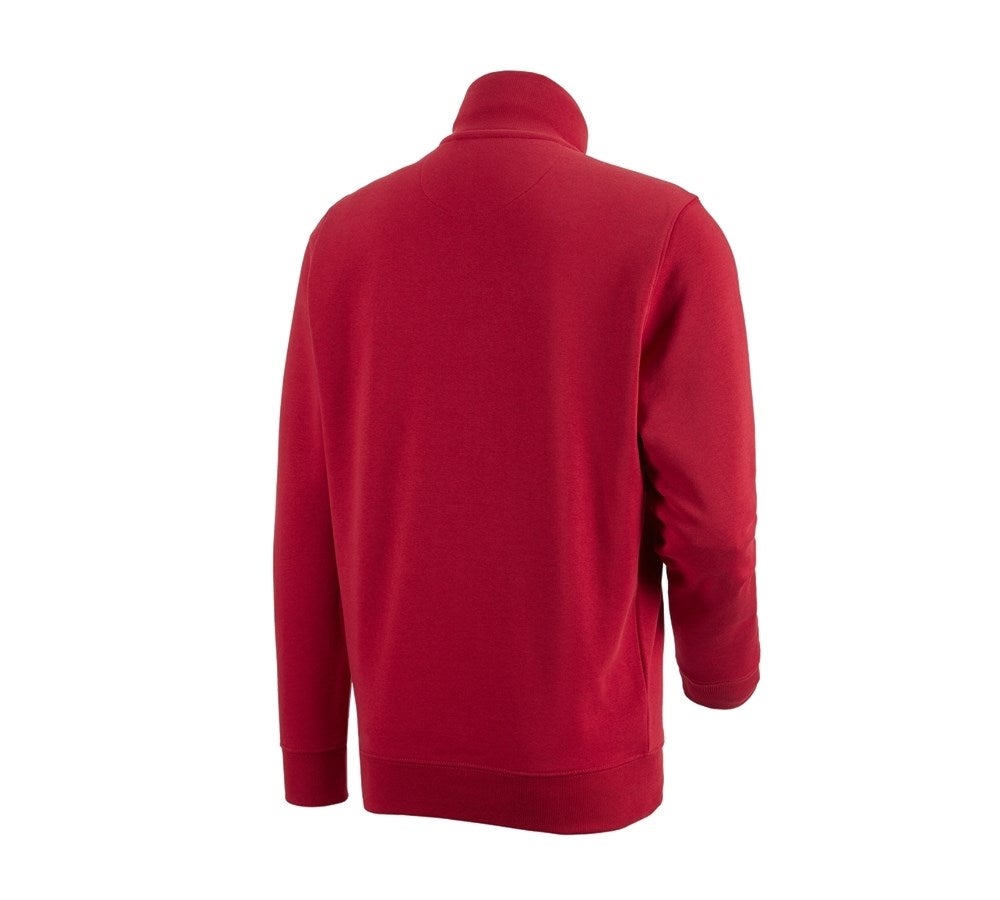 Secondary image e.s. ZIP-sweatshirt poly cotton red