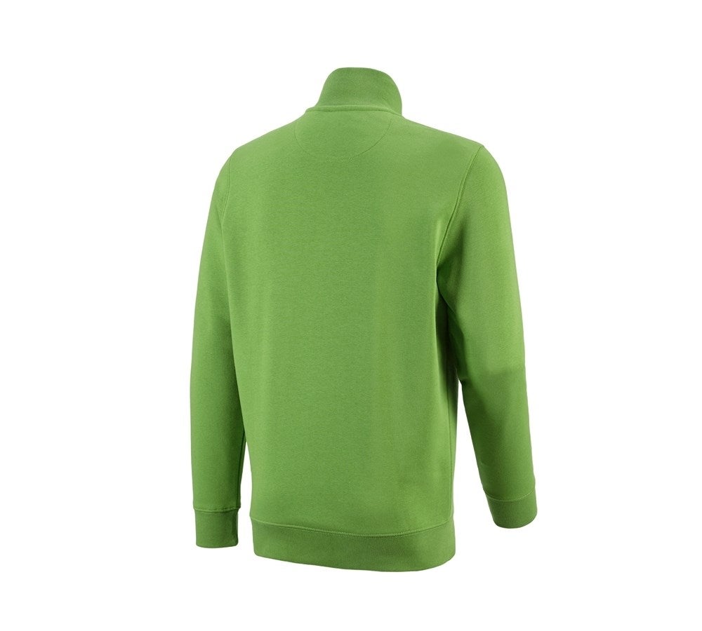 Secondary image e.s. ZIP-sweatshirt poly cotton seagreen