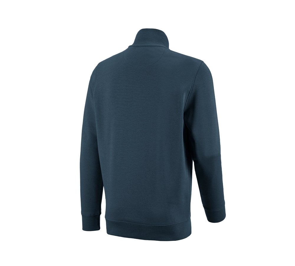 Secondary image e.s. ZIP-sweatshirt poly cotton seablue