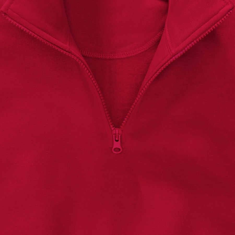 Detailed image e.s. ZIP-sweatshirt poly cotton red