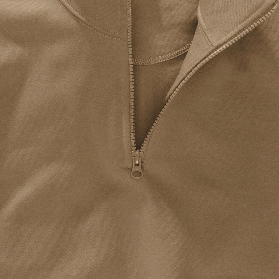 Detailed image e.s. ZIP-sweatshirt poly cotton khaki