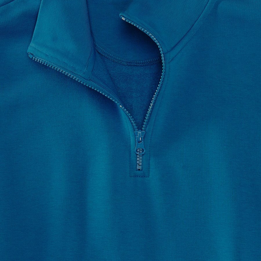 Detailed image e.s. ZIP-sweatshirt poly cotton atoll
