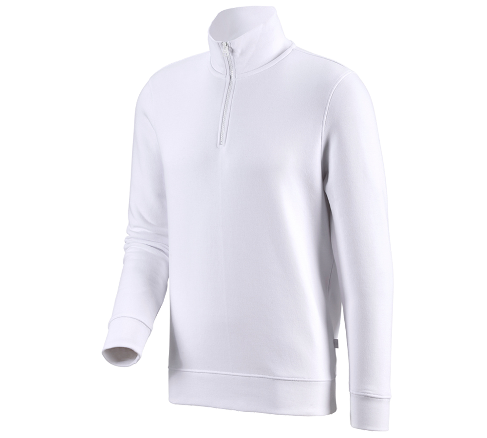 Primary image e.s. ZIP-sweatshirt poly cotton white