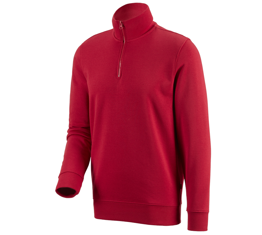 Primary image e.s. ZIP-sweatshirt poly cotton red