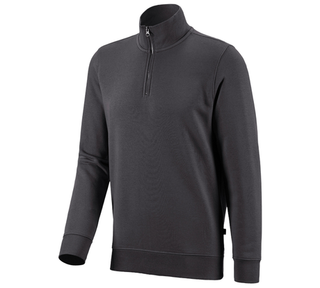 Primary image e.s. ZIP-sweatshirt poly cotton anthracite
