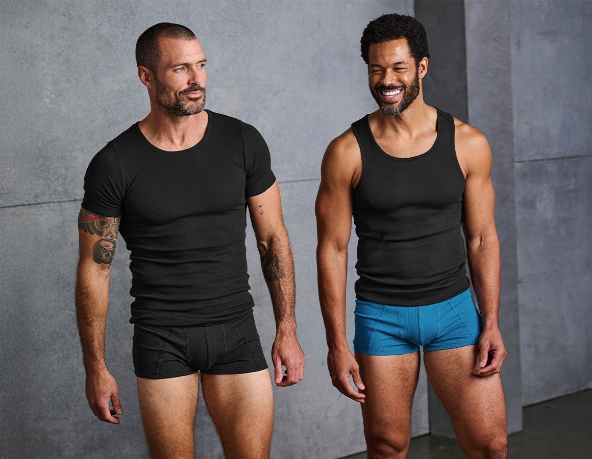 Additional image 4 e.s. Cotton rib pants, pack of 2 black+atoll