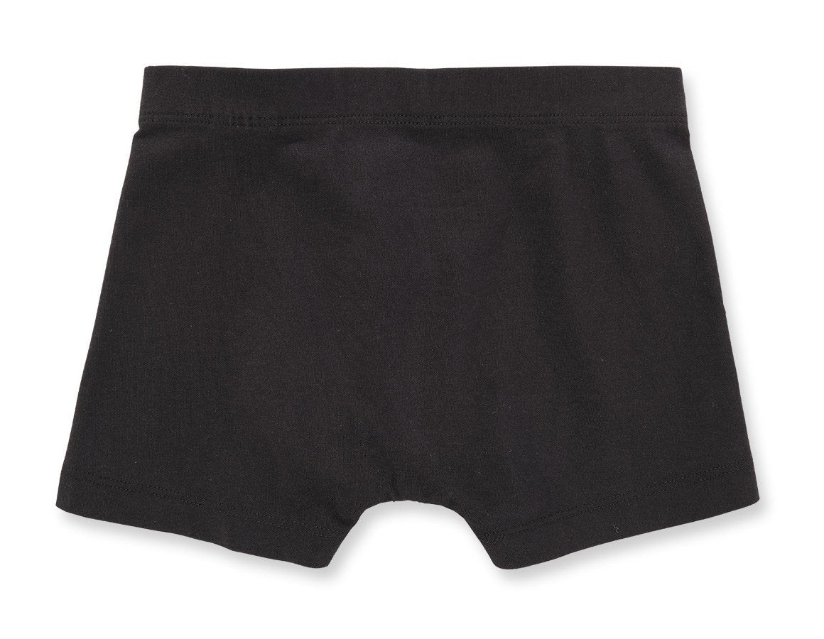 Secondary image e.s. Cotton stretch pants, pack of 2, children's black/acid yellow