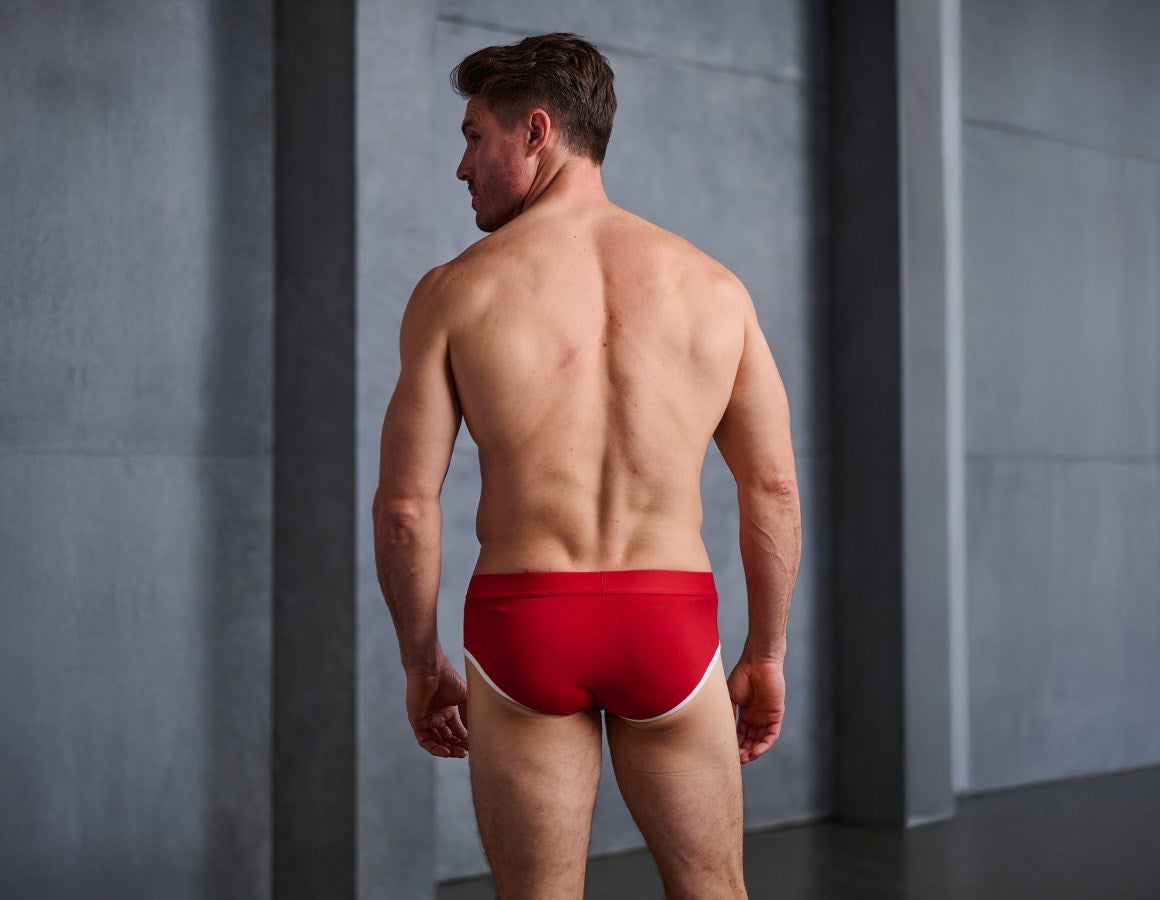 Additional image 1 e.s. Cotton stretch briefs colour, pack of 2 gentianblue+fiery red