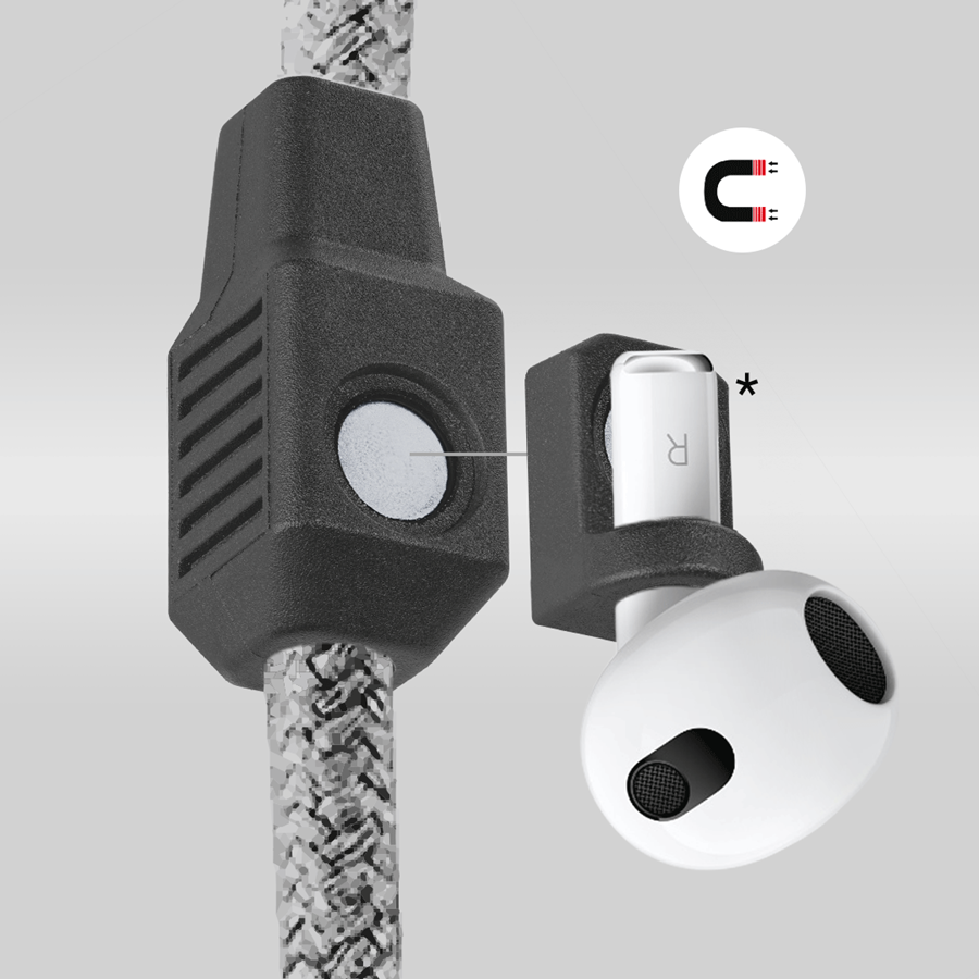 Detailed image e.s. ear pod holder black