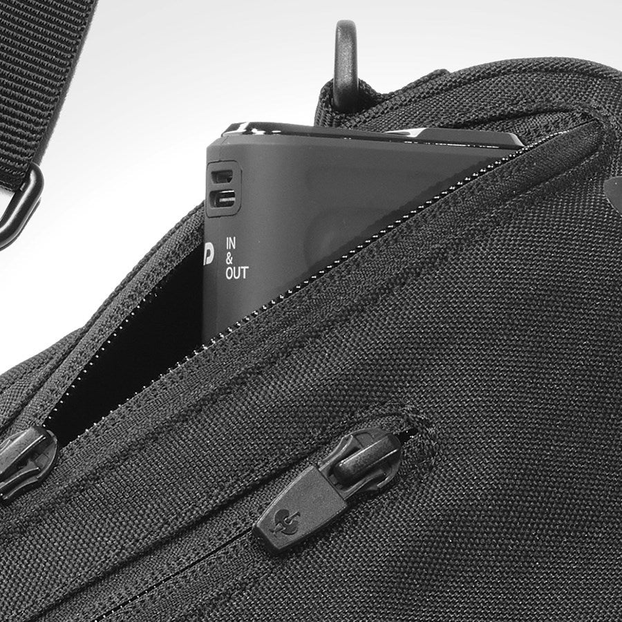 Detailed image e.s. phone leash bag black
