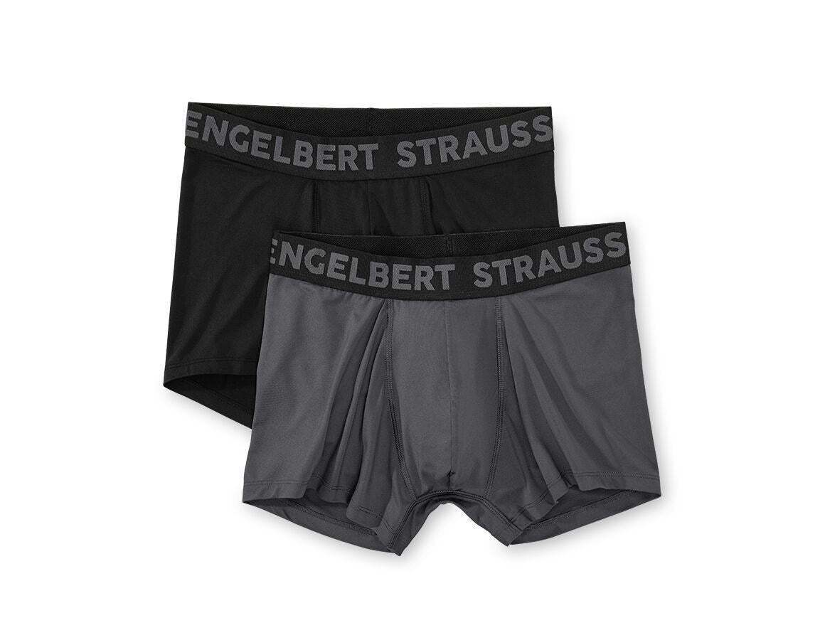 Primary image e.s. poly stretch pants, pack of 2 black/carbongrey+carbongrey/black