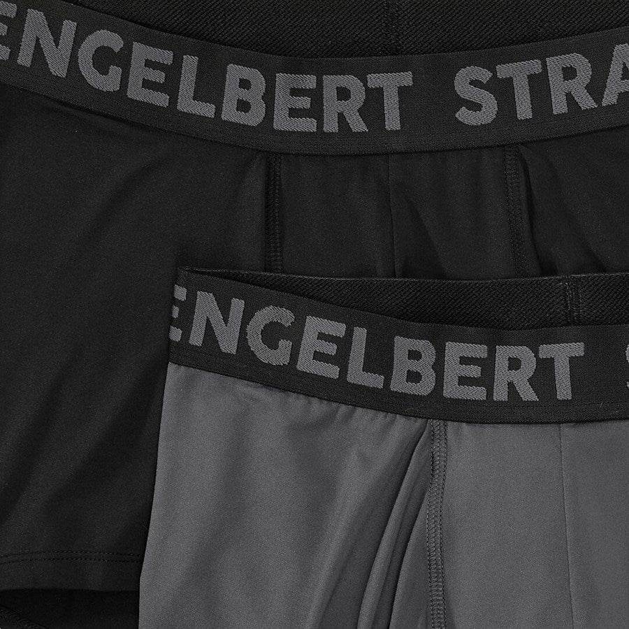 Detailed image e.s. poly stretch pants, pack of 2 black/carbongrey+carbongrey/black