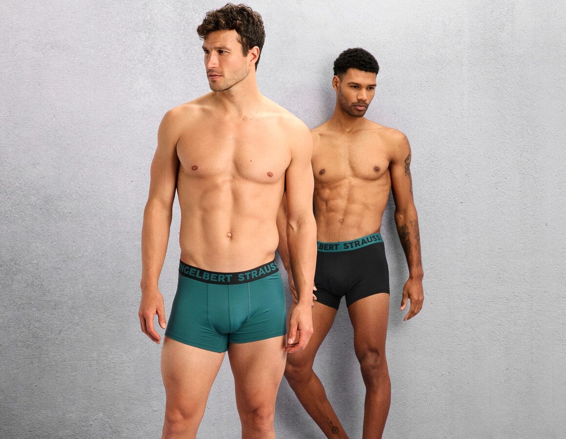 Main action image e.s. poly stretch pants, pack of 2 black/emeraldgreen+emeraldgreen/black